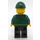 LEGO Teenager med Mørk grønn Topp og Caps Minifigur