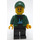 LEGO Teenager med Mørk grønn Topp og Caps Minifigur