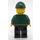 LEGO Teenager mit Dark Green oben und Deckel Minifigur