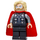 LEGO Thor з чорний Костюм і Bushy Волосся Мініфігурка