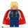 LEGO Thor mit Dark Blau Anzug und Starched Umhang Minifigur