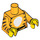 LEGO Tiger Woman Minifig Torso mit Bright Light Orange Arme und Gelb Hände (973 / 88585)