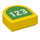 LEGO Fliese 1 x 1 Hälfte Oval mit 123 (24246 / 72215)