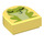 LEGO Fliese 1 x 1 Hälfte Oval mit Frosch (24246 / 90937)
