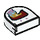 LEGO Tuile 1 x 1 Demi Oval avec Metallic Pink Nostrils et Dark rouge Open Mouth avec Gold (24246 / 77991)