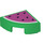 LEGO Flise 1 x 1 Kvarter Cirkel med Dark Lyserød Watermelon Slice (25269 / 49343)