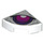 LEGO Tile 1 x 1 Quarter Circle with Purple Eye (25269 / 101320)