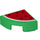 LEGO Tegel 1 x 1 Kwart Cirkel met Rood Watermelon Slice (25269 / 26485)