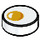 LEGO Tile 1 x 1 Rund med Fried Egg (36089 / 98138)