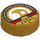 LEGO Tile 1 x 1 Round with Gold Eye (35380 / 105489)