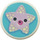 LEGO Tile 1 x 1 Round with Lavender Starfish with Black Eyes (35380)