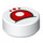LEGO Tuile 1 x 1 Rond avec rouge lapin Eye (35380 / 101520)