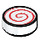 LEGO Tegel 1 x 1 Rond met Rood Swirl (14184 / 100797)