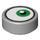 LEGO Fliese 1 x 1 Runden mit Recht Green Minion Eye (35380 / 69070)