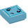 LEGO Tile 1 x 1 with Blue Kryptomite Face with Groove (3070 / 29676)