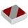 LEGO Tegel 1 x 1 met Diagonal Rood Strepen met groef (3070 / 109405)