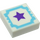 LEGO Tile 1 x 1 with Framed Purple Star with Groove (3070 / 26791)