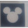 LEGO Tile 1 x 1 with Mickey Mouse Head on Black with Groove (3070)