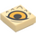 LEGO Tile 1 x 1 with Orange Eye with Groove (3070 / 109141)