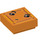 LEGO Tile 1 x 1 with Orange Kryptomite Face  with Groove (3070 / 29654)