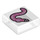 LEGO Tile 1 x 1 with Pink Worm with Groove (3070)