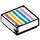 LEGO Tile 1 x 1 with Rainbow Stripes with Groove (3070 / 66401)