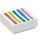 LEGO Tile 1 x 1 with Rainbow Stripes with Groove (3070 / 66401)