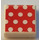 LEGO Tile 1 x 1 with white dots on a red background with Groove (3070)