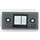 LEGO Tile 1 x 2 with Black and Silver Display and Six White Buttons Sticker with Groove (3069)