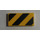 LEGO Tile 1 x 2 with Black Danger Stripes with Small Yellow Corners with Groove (3069 / 73819)