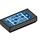 LEGO Tegel 1 x 2 met Zwart Smartphone met groef (3069 / 73893)