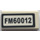 LEGO Tile 1 x 2 with &quot;FM60012&quot; Sticker with Groove (3069)
