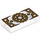 LEGO Tile 1 x 2 with Gold Decorations with Groove (3069 / 115459)