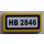 LEGO Tile 1 x 2 with &quot;HB 2846&quot; Sticker with Groove (3069)