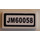 LEGO Tile 1 x 2 with &quot;JM60058&quot; Sticker with Groove (3069)