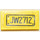 LEGO Tile 1 x 2 with &#039;JW2712&#039; License plate Sticker with Groove (3069)