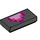 LEGO Tuile 1 x 2 avec Pixelated Pink et Magenta Tongue avec rainure (3069 / 47130)