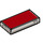 LEGO Tuile 1 x 2 avec Plaine rouge Surface avec rainure (3069 / 75168)