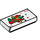 LEGO Tile 1 x 2 with Red and Green Joker Card Pattern with Groove (3069 / 18709)