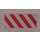 LEGO Tile 1 x 2 with Red and White Danger Stripes Left Sticker with Groove (3069)