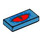 LEGO Tile 1 x 2 with Red Eye with Blue with Groove (3069 / 104841)