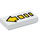 LEGO Fliese 1 x 2 mit Segmented Gelb Pfeil mit Nut (3069 / 34300)
