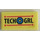 LEGO Tile 1 x 2 with &#039;TECH GRL&#039; Sticker with Groove (3069)