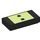 LEGO Tile 1 x 2 with Yellow Rectangle with Black Squares with Groove (3069 / 106722)