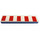 LEGO Tegel 1 x 4 met 5 Rood Line en 4 Wit Sticker (2431)