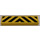 LEGO Tile 1 x 4 with Black and Yellow Danger Stripes Sticker (2431)