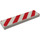 LEGO Tile 1 x 4 with Danger Stripes with Red Corners (19973 / 81266)