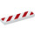 LEGO Fliese 1 x 4 mit Danger Streifen mit weißen Ecken (2431 / 73820)