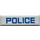 LEGO Tile 1 x 4 with Police Sticker (2431)