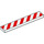 LEGO Tile 1 x 6 with Red Hazard Stripes (6636)